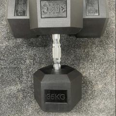 35kg Hex Dumbbells (Brand New)