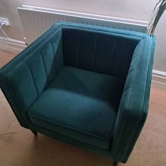 armchair green velvet