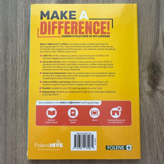 Make A Difference! - Junior Cycle CSPE In 101 Lessons (5th Edition)