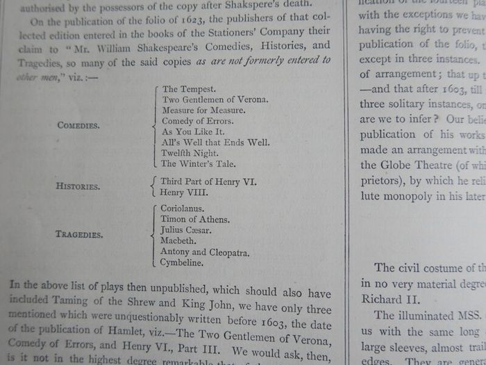 Antique (big and heavy) Imperial Shakespeare 1800s, Charles Knight, ,Volume 1