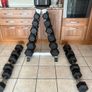 Rubber Hex Dumbbell Set + Upright Dumbbell Storage Rack Image 2