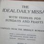 My Daily Missal Vespers Sunday And Feasts 1948 Antique Religious Book Missal Image 4