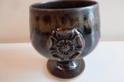 Vintage Glazed Rose Goblet