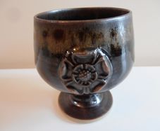 Vintage Glazed Rose Goblet