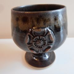 Vintage Glazed Rose Goblet