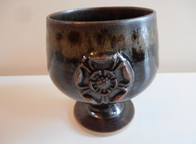 Vintage Glazed Rose Goblet