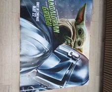 Star wars Mandalorian and grogu Cinema Quad poster