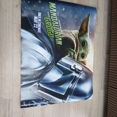 Star wars Mandalorian and grogu Cinema Quad poster
