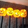 Set of x4 Plug In Halloween Pumpkin Stake Lights Image 6