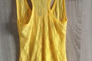 Lace yellow tank top fits Xs/s/m never worn