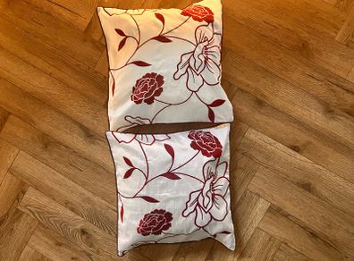 Feather filled cushions x 2