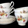 Vintage Winston Fine Bone China Teacups & Saucers Image 2