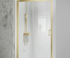 Mbox Merlyn brushed brass sliding door see below for prices