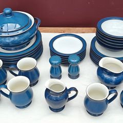 37 Piece Boston Blue Denby Dinner Set