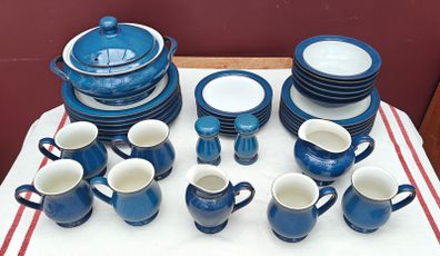 37 Piece Boston Blue Denby Dinner Set