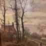 Large French oil painting in antique frame Image 8