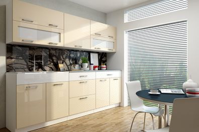 Kitchen for sale- White high gloss 2.2m