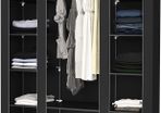 Canvas Fabric Wardrobe MAXI 175 x 150 x 45 cm with Hanging Rail - FREE DELIVERY NATIONWIDE