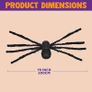 6.5ft Halloween Hairy Spider Outdoor Decorations,Light-up LED Eyes Scary Giant Spider Fake Large Spider Hairy Spider Props for Halloween Yard Decorations Party Outdoor and Outdoor Decor, Black Image 6
