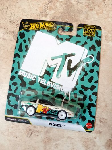 Hot Wheels 2025 Premium 1:64 MTV Music Television '84 Corvette Pop Culture New