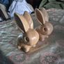 12cm high Vintage pair of Sylvac buff bunnies Image 5