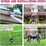 Spider Web Decorations,Giant Halloween Round Shape Triangle Spider Web and Realistic Scary Fake Large Hairy Spider Props Set for Outdoor Indoor Porch Party Decor (FREE SHIPPING) Image 3