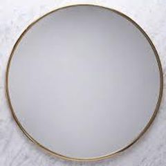 Round Mirror Brass Frame