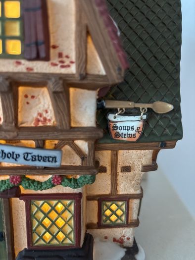 Heritage Village - The Melancholy Tavern - Handpainted Porcelain