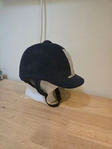 Riding helmet.