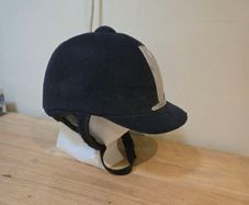 Riding helmet.
