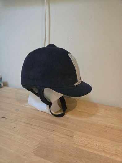 Riding helmet.