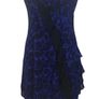 Karen Millen Ladies Blue & Black Silk Animal Print Special Occasion Dress Uk 10/12 Includes Postage Image 4
