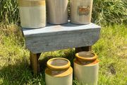 Old Stoneware Pots x5