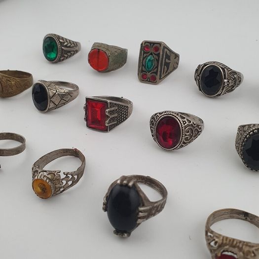 Antique Heritage Ring Collection 15 Rustic Brass Jewellery Pieces