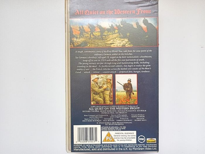 All Quite On The Western Front  Vhs