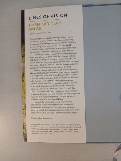 Lines of Vision - Irish Writers on Art edited by Janet McLean