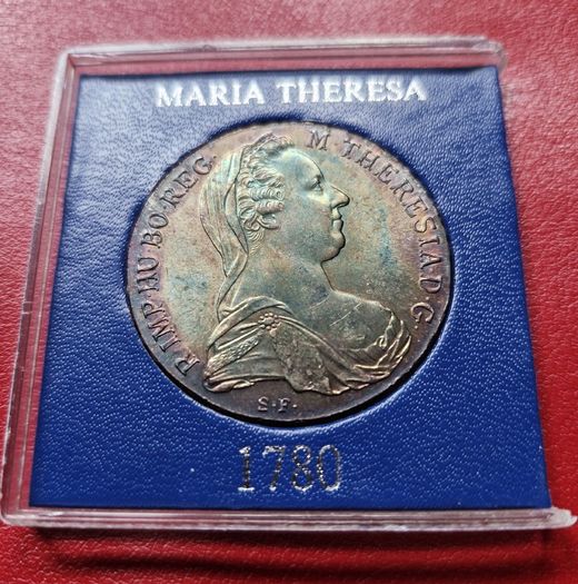Austria  Silver 1 Thaler - Maria Theresia 1780 SF  Silver .833 Coin Restrike