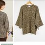 Leopard Print Glittery Top Batwing Sleeve BNWOT Image 6
