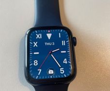 Apple Watch Series 6 44mm Blue Aluminium GPS - boxed 94 percent battery with new sealed charger