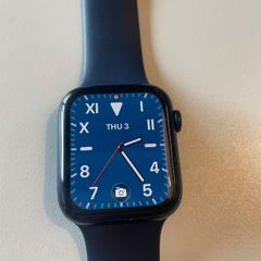 Apple Watch Series 6 44mm Blue Aluminium GPS - boxed 94 percent battery with new sealed charger