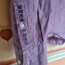 mens SUPERDRY shirt long sleeve 100% cotton purple Size medium Image 4