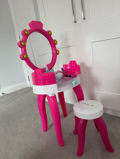 Make up station, table and chair, vanity set, girl