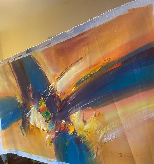 Large Hand Painted Oil on Canvas - Modern Abstract Impressionism