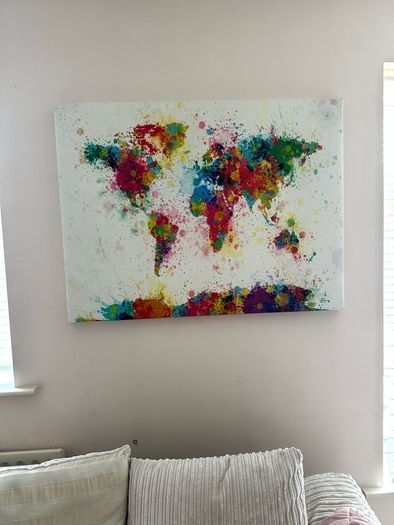 World Map on Canvas