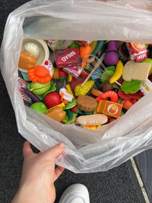 kitchen toys, fruit veg and gadgets