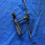 Cast iron band for end over end butter churn lid plus another misc butter churn item Image 7