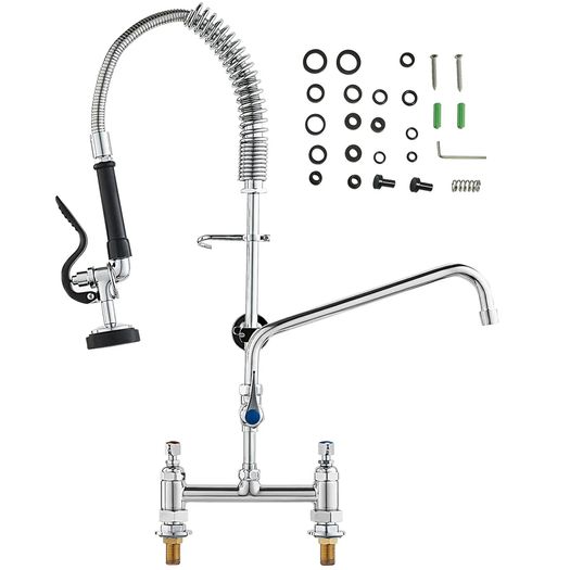 Commercial Faucet with Sprayer Brass (66 cm)