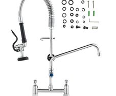 Commercial Faucet with Sprayer Brass (66 cm)