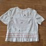 Ted Baker White Linen Embroidered Top Size 2 UK 10 Image 2
