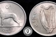 [#2405] - Ireland 1964 | Irish 6p | 6 Pence | Wolfhound | KM.13a | MS